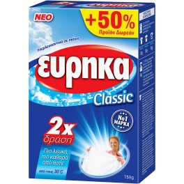 ΕΥΡΗΚΑ CLASSIC ΥΠΕΡΛΕΥΚΑΝΤΙΚΟ ΣΕ ΣΚΟΝΗ 750gr
