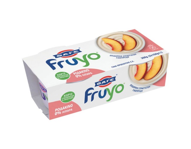 ΦΑΓΕ FRUYO ΕΠΙΔΟΡΠΙΟ ΓΙΑΟΥΡΤΙΟΥ ΡΟΔΑΚΙΝΟ 0% ΛΙΠΑΡΑ 2x150gr