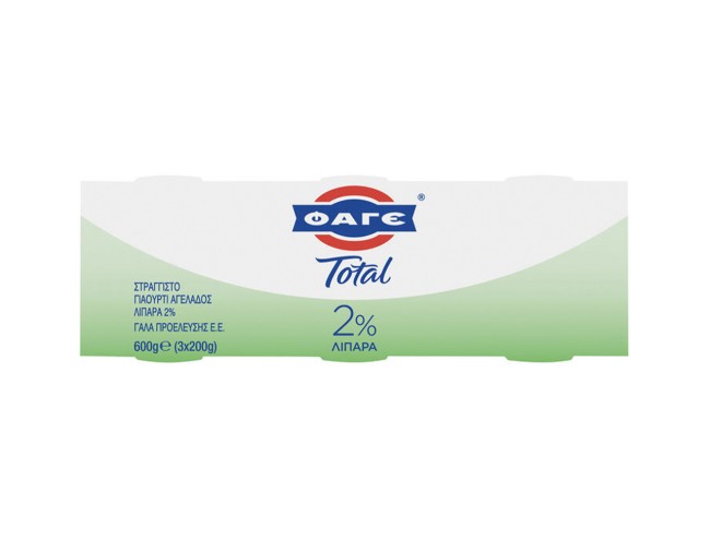 ΦΑΓΕ TOTAL ΓΙΑΟΥΡΤΙ  2% ΛΙΠΑΡΑ 3x200gr