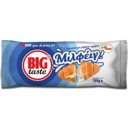 FRESH SNACK BIG TASTE ΚΡΟΥΑΣΑΝ ΜΕ ΚΡΕΜΑ ΜΙΛΦΕΙΓ 100gr FRESH SNACK BIG TASTE ΚΡΟΥΑΣΑΝ ΜΕ ΚΡΕΜΑ ΜΙΛΦΕΙΓ 100gr