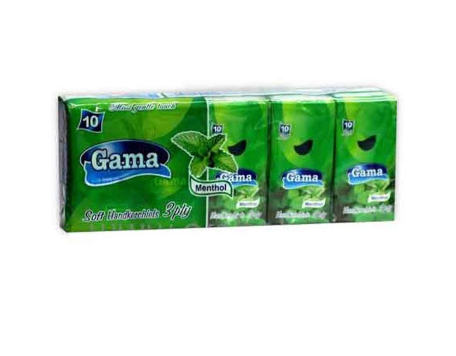 GAMA ΧΑΡΤΟΜΑΝΤΗΛΑ MENTHOL 10τμχ