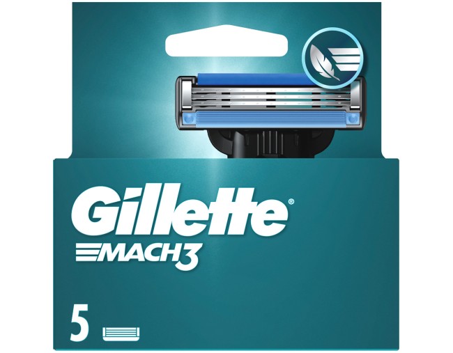 GILLETTE MACH 3  ΑΝΤΑΛΛΑΚΤΙΚΕΣ ΚΕΦΑΛΕΣ ΞΥΡΙΣΜΑΤΟΣ 5τμχ