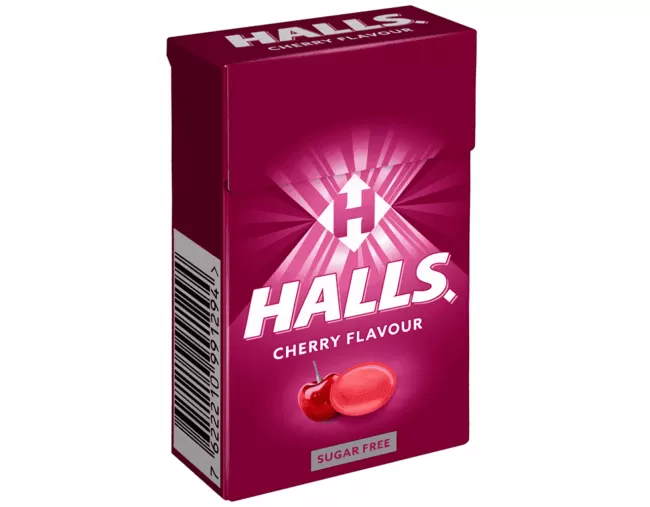 HALLS CHERRY FLAVOURS ΚΑΡΑΜΕΛΕΣ 28gr