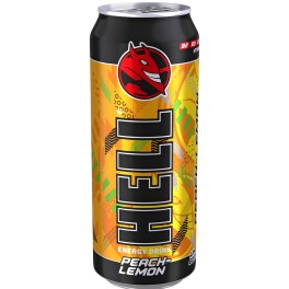 HELL ENERGY DRINΚ PEACH LEMON 500ml HELL ENERGY DRINΚ PEACH LEMON 500ml