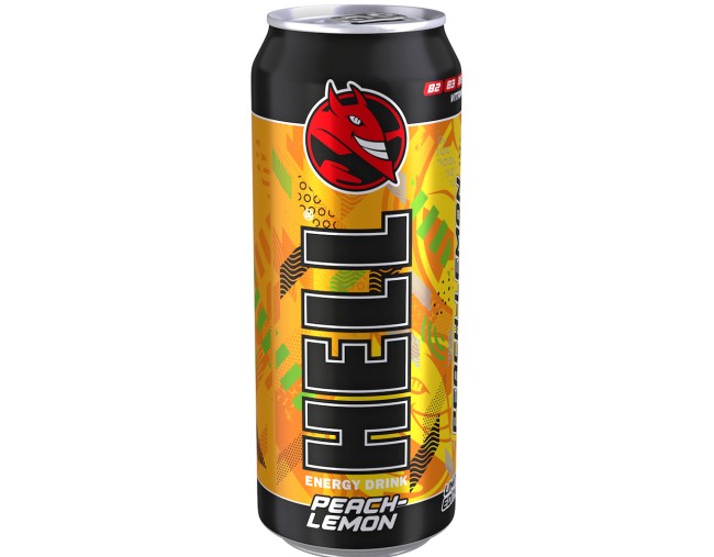 HELL ENERGY DRINΚ PEACH LEMON 500ml