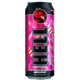HELL ENERGY DRINK STRAWBERRY BANANA 500ml HELL ENERGY DRINK STRAWBERRY BANANA 500ml