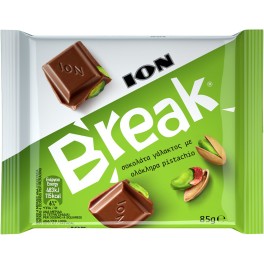 ION BREAK ΣΟΚΟΛΑΤΑ ΓΑΛΑΚΤΟΣ PISTACHΙΟ 85gr ION BREAK ΣΟΚΟΛΑΤΑ ΓΑΛΑΚΤΟΣ PISTACHΙΟ 85gr