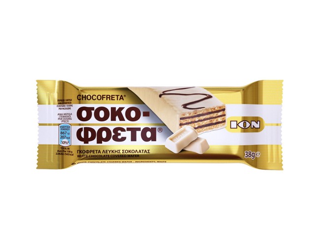 ΙΟΝ ΣΟΚΟΦΡΕΤΑ ΛΕΥΚΗ ΣΟΚΟΛΑΤΑ 38gr