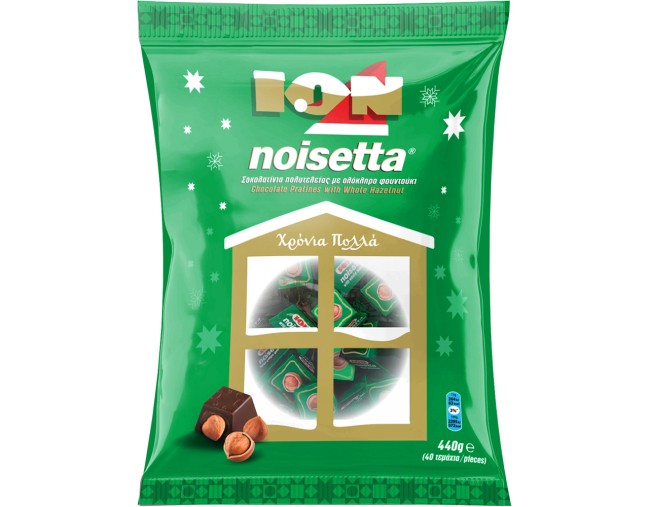 ΙΟΝ NOISETTA ΣΟΚΟΛΑΤΑΚΙΑ ΜΕ ΟΛΟΚΛΗΡΟ ΦΟΥΝΤΟΥΚΙ 440gr ΣΟΚΟΛΑΤΕΣ