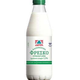 ΔΕΛΤΑ ΦΡΕΣΚΟ ΓΑΛΑ ΕΛΛΗΝΙΚΟ 1,5% ΛΙΠΑΡΑ 1Lt ΔΕΛΤΑ ΦΡΕΣΚΟ ΓΑΛΑ ΕΛΛΗΝΙΚΟ 1,5% ΛΙΠΑΡΑ 1Lt