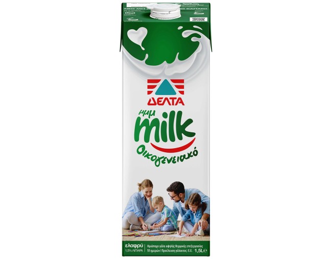 ΔΕΛΤΑ MILK ΓΑΛΑ 1,5% ΛΙΠΑΡΑ ΟΙΚΟΓΕΝΕΙΑΚΟ 1,5Lt ΓΑΛΑ
