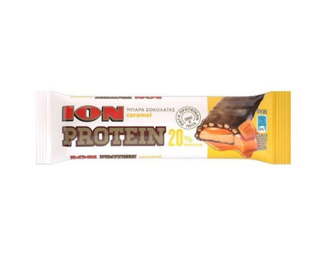 ION PROTEIN 20% ΜΠΑΡΑ ΣΟΚΟΛΑΤΑΣ ΜΕ ΚΑΡΑΜΕΛΑ 50gr