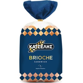 ΚΑΤΣΕΛΗΣ ΨΩΜΑΚΙΑ BRIOCHE SANDWICH 4τμχ 300gr ΚΑΤΣΕΛΗΣ ΨΩΜΑΚΙΑ BRIOCHE SANDWICH 4τμχ 300gr