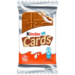 KINDER CARDS ΜΠΙΣΚΟΤΟ ΜΕ ΓΕΜΙΣΗ ΓΑΛΑ & ΚΑΚΑΟ 2ΤΜΧ 25,60gr
