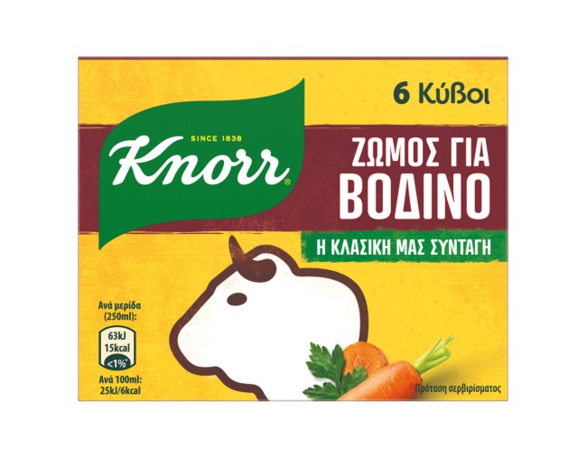 ΚΝΟRR 6 ΚΥΒΟΙ ΒΟΔΙΝΟ  60gr