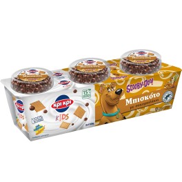 ΚΡΙ ΚΡΙ KIDS SCOOBY DOO ΕΠΙΔΟΡΠΙΟ ΓΙΑΟΥΡΤΙΟΥ ME MΠΙΣΚΟΤΟ 3x150gr