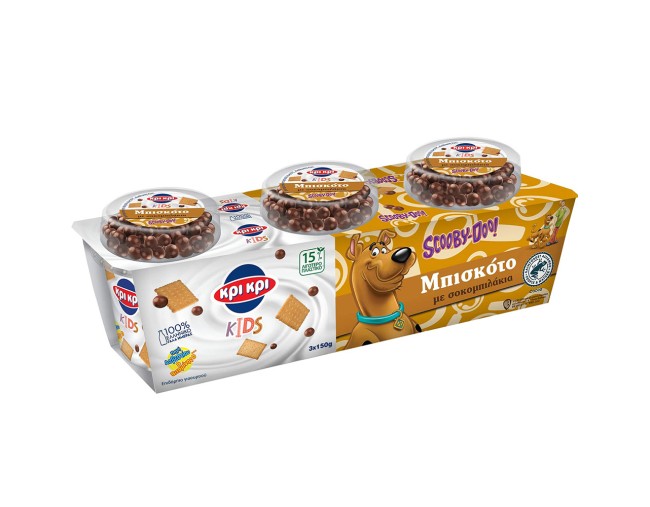 ΚΡΙ ΚΡΙ KIDS SCOOBY DOO ΕΠΙΔΟΡΠΙΟ ΓΙΑΟΥΡΤΙΟΥ ME MΠΙΣΚΟΤΟ 3x150gr