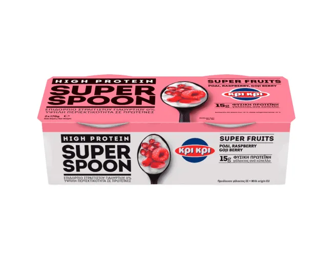 ΚΡΙ ΚΡΙ SUPER SPOON ΕΠΙΔΟΡΠΙΟ ΓΙΑΟΥΡΤΙΟΥ ΡΟΔΙ, RASPBERRY & GOJI BERRY 2x170gr
