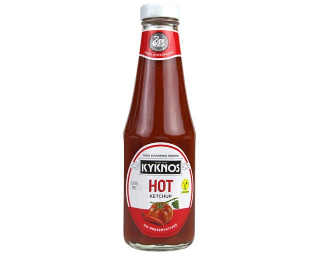KYKNOS KETCHUP ΠΙΚΑΝΤΙΚΗ ΓΥΑΛΙΝΟ 330gr