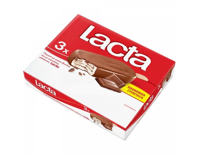 LACTA ΠΑΓΩΤΟ ΞΥΛΑΚΙ ΜΕ ΓΕΥΣΗ ΒΑΝΙΛΙΑ ΣΟΚΟΛΑΤΑ ΓΑΛΑΚΤΟΣ 3τμχ 195gr
