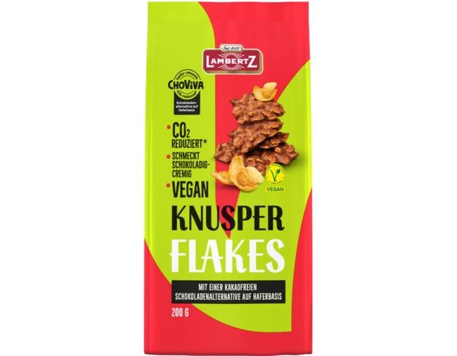 LAMBERTZ KNUSPER FLAKES VEGAN CHOCO SNACK 200gr