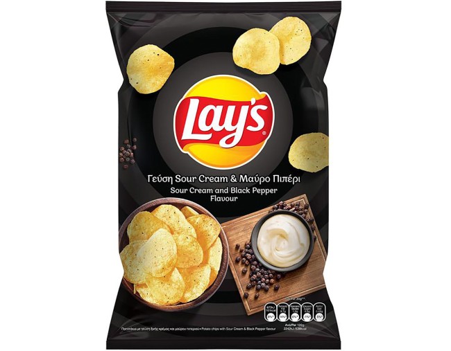LAY'S  SOUR CRΕΑΜ & ΠΙΠΕΡΙ 95gr