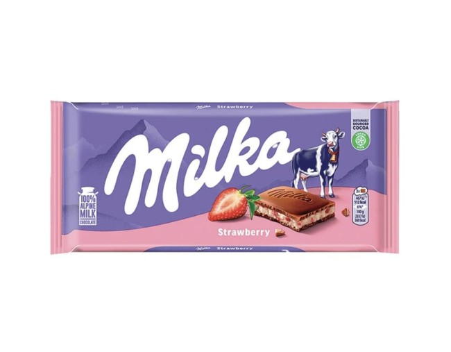 MILKA STRAWBERRY ΣΟΚΟΛΑΤΑ ΓΑΛΑΚΤΟΣ 100gr