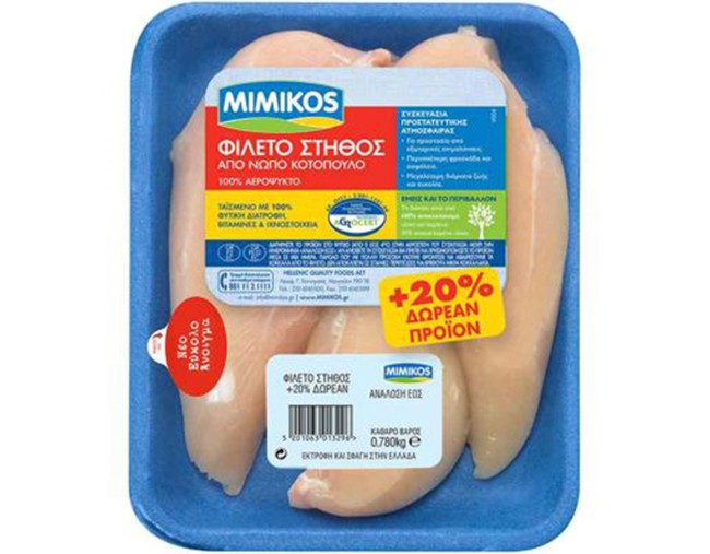 ΜΙΜΙΚΟΣ ΦΙΛΕΤΟ ΣΤΗΘΟΣ +20% ΔΩΡΕΑΝ ΠΡΟΙΟΝ 780gr ΕΒΔΟΜΑΔΙΑΙΕΣ ΠΡΟΣΦΟΡΕΣ