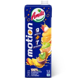 ΑΜΙΤΑ MOTION ΧΥΜΟΣ 9 ΦΡΟΥΤΩΝ ΚΑΙ 7 ΒΙΤΑΜΙΝΩΝ 1,5lt ΑΜΙΤΑ MOTION ΧΥΜΟΣ 9 ΦΡΟΥΤΩΝ ΚΑΙ 7 ΒΙΤΑΜΙΝΩΝ 1,5lt