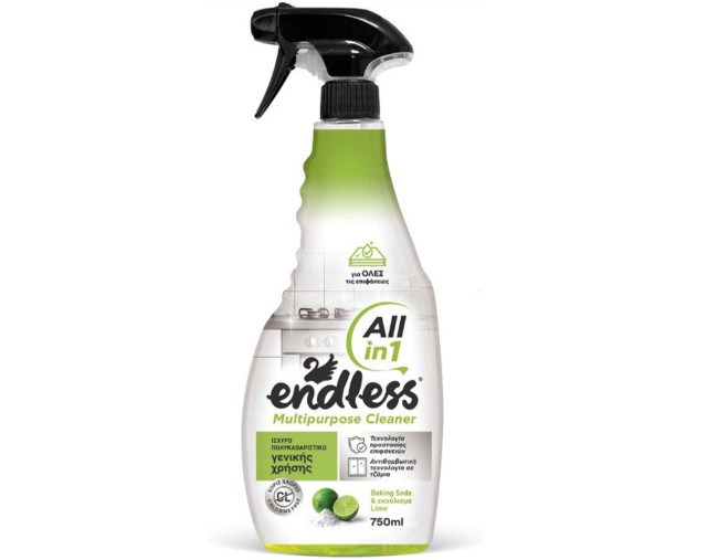 ENDLESS ALL IN 1 MULTIPURPOSE CLEANER BAKING SODA & ΕΚΧΥΛΙΣΜΑ LIME 750ml