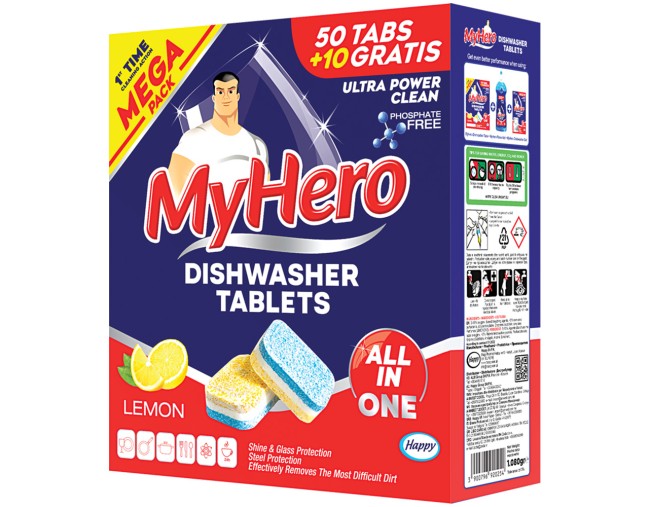 MY HERO ΤΑΜΠΛΕΤΕΣ ΠΛΥΝΤΗΡΙΟΥ ΠΙΑΤΩΝ ΛΕΜΟΝΙ 50+10 1080gr