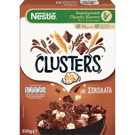 NESTLE CLUSTERS ΜΕ ΣΟΚΟΛΑΤΑ ΔΗΜΗΤΡΙΑΚΑ ΟΛΙΚΗΣ ΑΛΕΣΗΣ 330gr