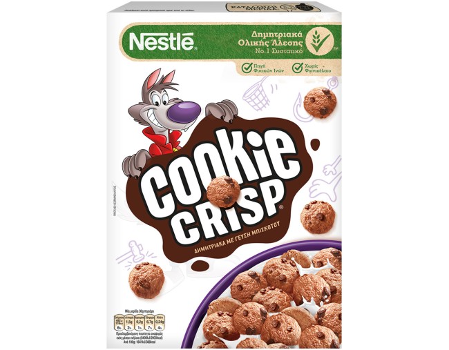 NESTLE COOKIE CRISP ΔΗΜΗΤΡΙΑΚΑ ΟΛΙΚΗΣ ΑΛΕΣΗΣ 375gr