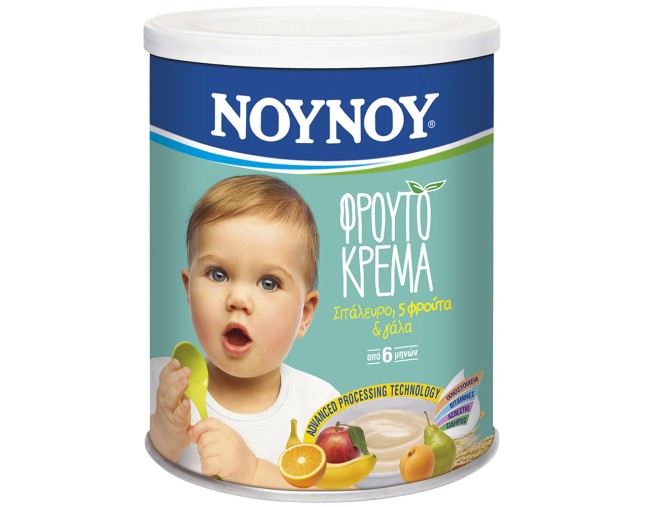 ΝΟΥΝΟΥ ΦΡΟΥΤΟΚΡΕΜΑ ΣΙΤΑΛΕΥΡΟ ΜΕ 5 ΦΡΟΥΤΑ & ΓΑΛΑ 300gr