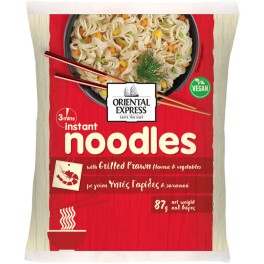 ORIENTAL EXPRESS NOODLES ΜΕ ΓΕΥΣΗ ΨΗΤΕΣ ΓΑΡΙΔΕΣ ΚΑΙ ΛΑΧΑΝΙΚΑ 87gr