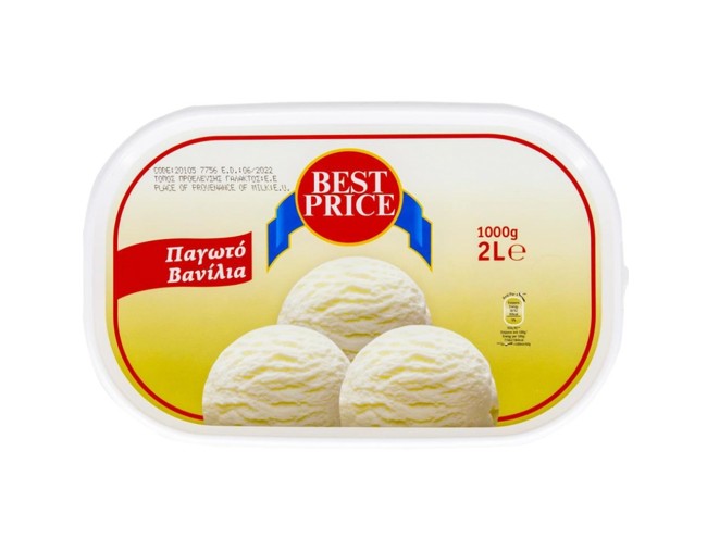 BEST PRICE ΠΑΓΩΤΟ ΒΑΝΙΛΙΑ 2lt