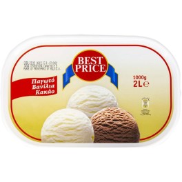 BEST PRICE ΠΑΓΩΤΟ ΒΑΝΙΛΙΑ ΚΑΚΑΟ 2lt BEST PRICE ΠΑΓΩΤΟ ΒΑΝΙΛΙΑ ΚΑΚΑΟ 2lt