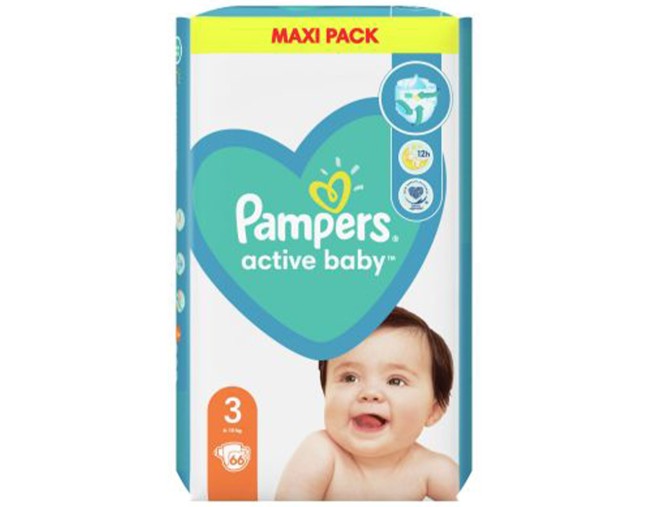 PAMPERS ACTIVE BABY ΠΑΝΕΣ  Νο.3 66τμχ