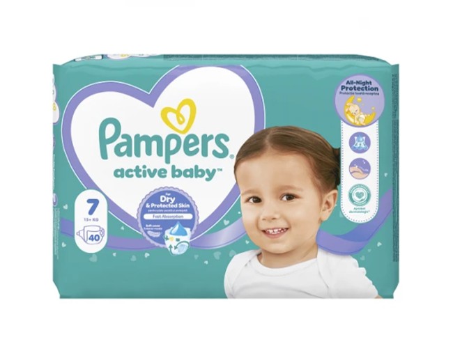 PAMPERS ACTIVE BABY ΠΑΝΕΣ Νο.7 40τμχ
