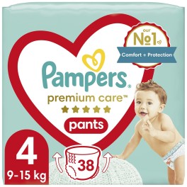 PAMPERS PREMIUM CARE PANTS No.4 38τμχ