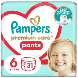PAMPERS PREMIUM CARE PANTS Νο6 31τμχ