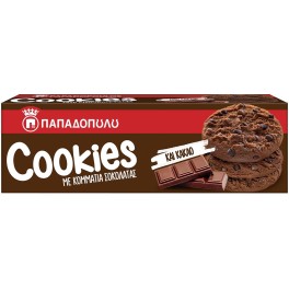 ΠΑΠΑΔΟΠΟΥΛΟΥ COOKIES ΚΑΚΑΟ ΣΟΚΟΛΑΤΑ 180gr ΠΑΠΑΔΟΠΟΥΛΟΥ COOKIES ΚΑΚΑΟ ΣΟΚΟΛΑΤΑ 180gr
