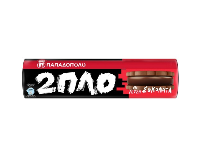 ΠΑΠΑΔΟΠΟΥΛΟΥ ΜΠΙΣΚΟΤΑ 2ΠΛΟ ΓΕΜΙΣΤΑ ΜΕ ΚΡΈΜΑ ΣΟΚΟΛΑΤΑ 230gr