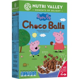 NUTRI VALLEY PEPPA PIG CHOCO BALLS 375gr NUTRI VALLEY PEPPA PIG CHOCO BALLS 375gr