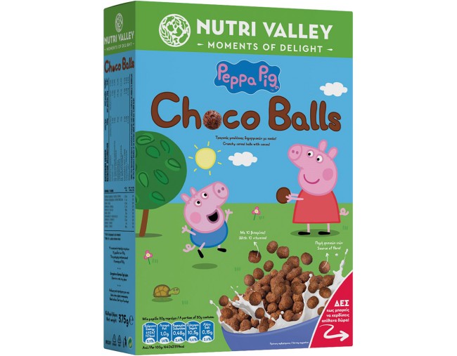 NUTRI VALLEY PEPPA PIG CHOCO BALLS  375gr