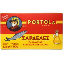 PORTOLA ΣΑΡΔΕΛΕΣ ΣΕ ΦΥΤΙΚΟ ΛΑΔΙ 125gr