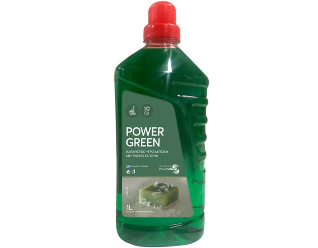 POWER GREEN ΚΑΘΑΡΙΣΤΙΚΟ ΥΓΡΟ ΔΑΠΕΔΟΥ ΜΕ ΠΡΑΣΙΝΟ ΣΑΠΟΥΝΙ 1lt