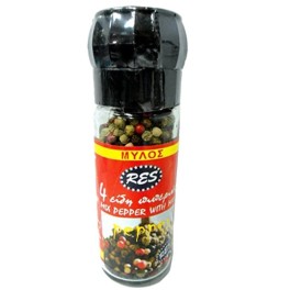 RES MIX PEPPER ΜΥΛΟΣ ΜΕ 4 ΕΙΔΗ ΠΙΠΕΡΙΟΥ 40gr