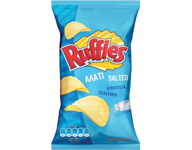 RUFFLES ΚΥΜΑΤΙΣΤΑ ΠΑΤΑΤΑΚΙΑ ΜΕ ΑΛΑΤΙ 100gr
