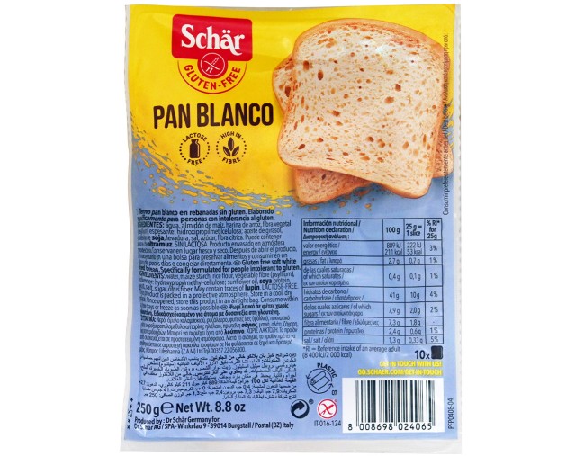 SCHAR PAN BLANCO ΧΩΡΙΣ ΓΛΟΥΤΕΝΗ 250gr
